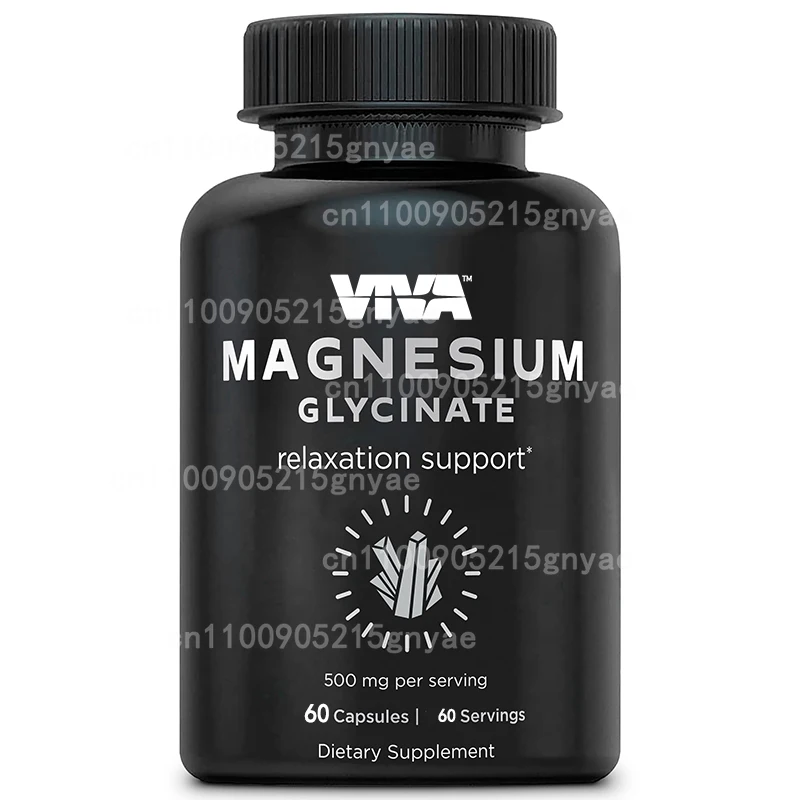

Magnesium Glycinate 200mg Per Serving Chelates High Absorption, Mild To The Stomach, Non GMO, 60 Vegetarian Capsules