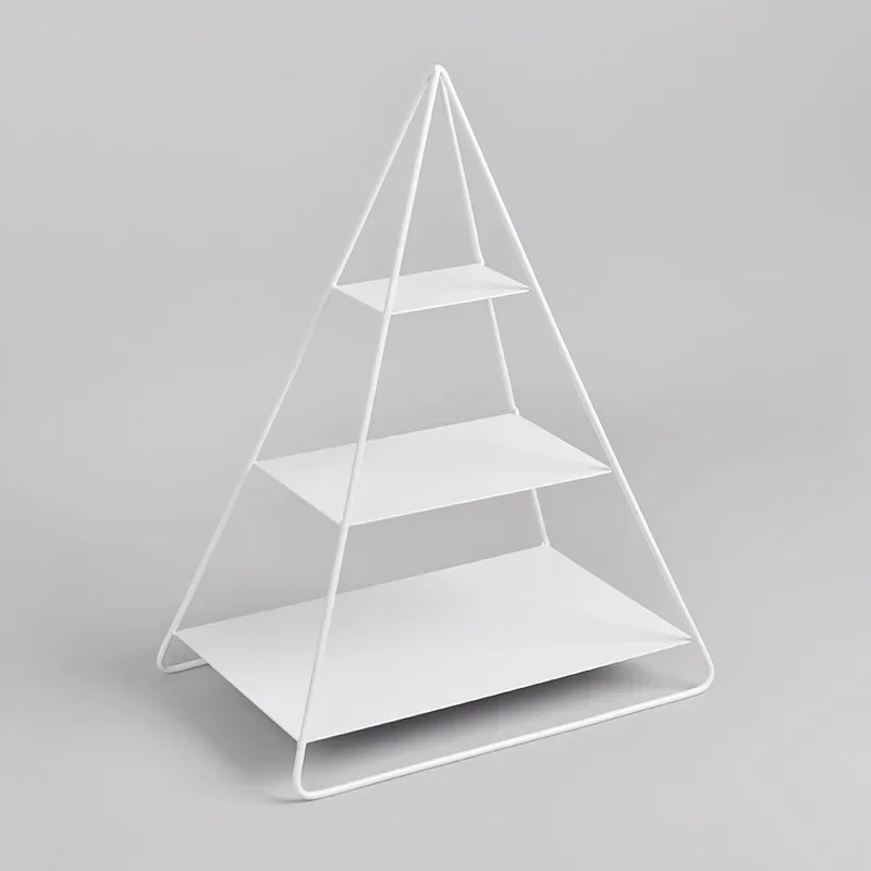 Pyramid Dessert Rack Dim Sum Plate European Wedding Wrought Iron Cake Rack Dessert Pastry Fruit Display Tray