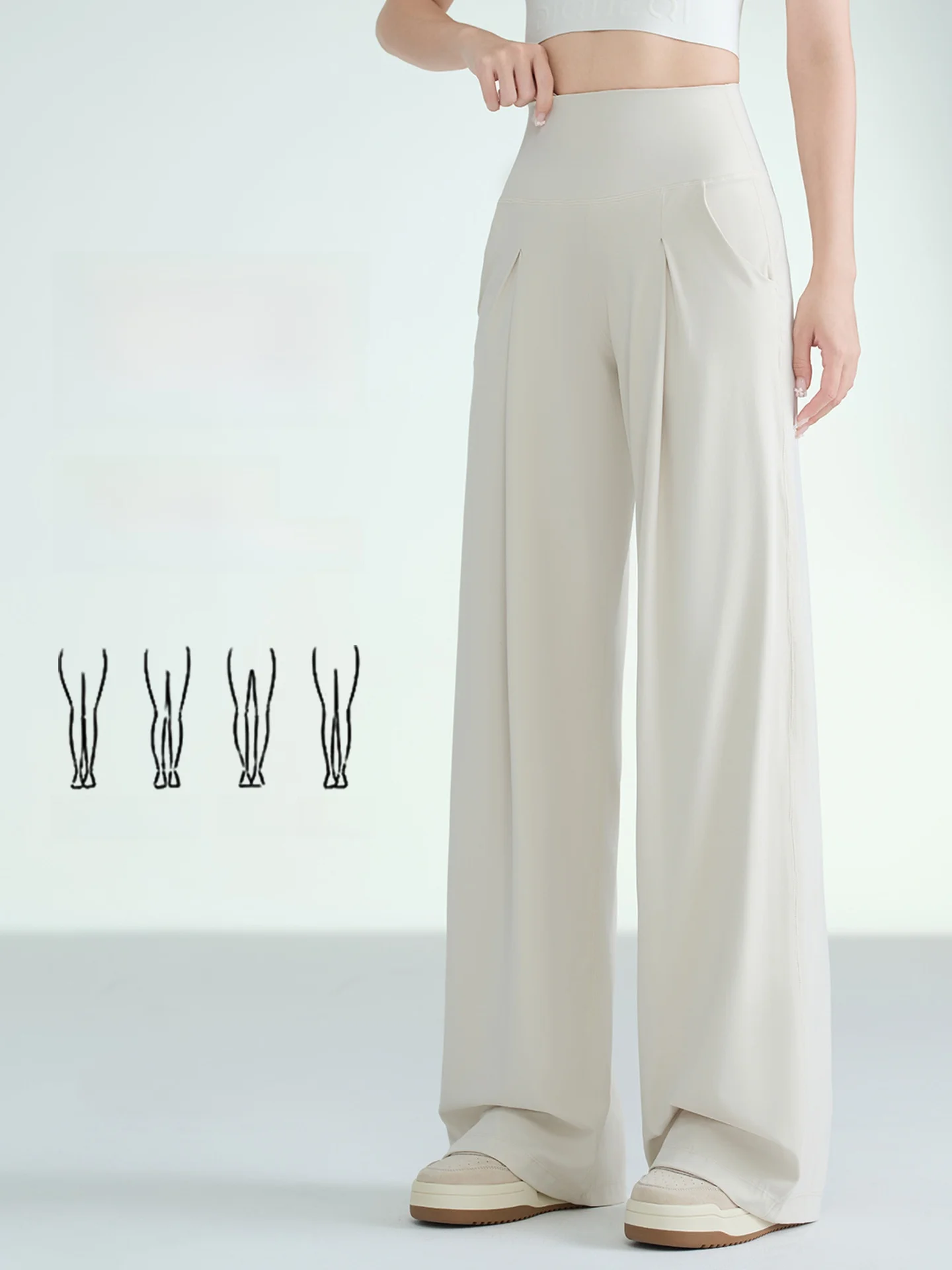 Pantaloni da yoga a gamba dritta a vita alta Pantaloni lunghi da donna casual a gamba larga Fitn Sport da esterno Pantaloni lunghi Comodi nylon morbido