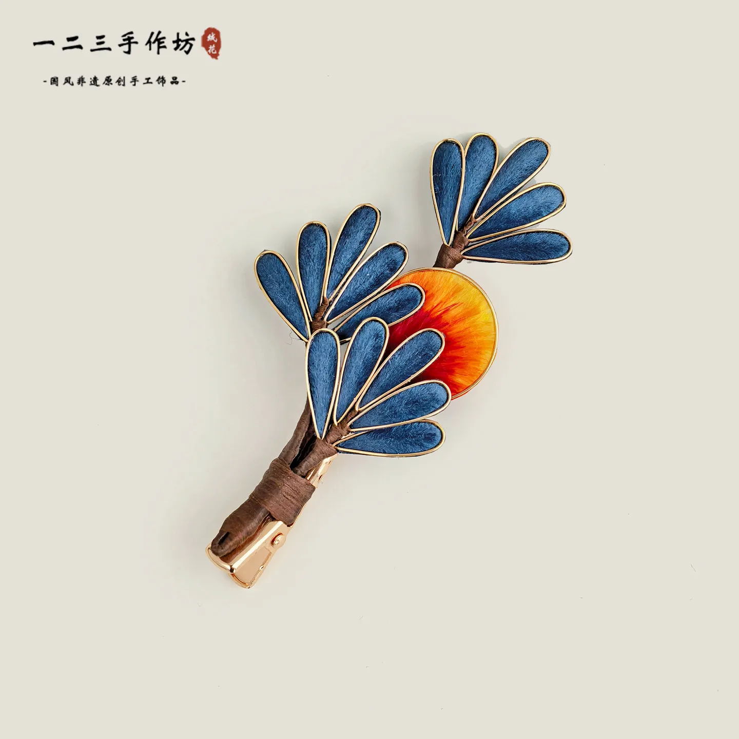 handmade-filigree-ronghua-side-barrette-chinese-intangible-heritage-hair-clip-gift