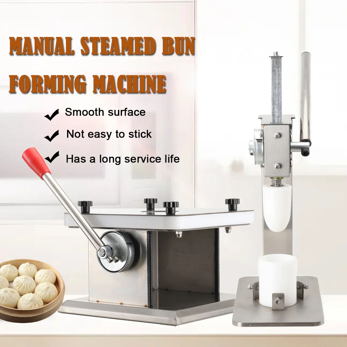 Manual Baozi Maker Stainless Steel PE Manual Steamed Bun Sealer Machine Hand Presser Stuffed Bun Forming Machine
