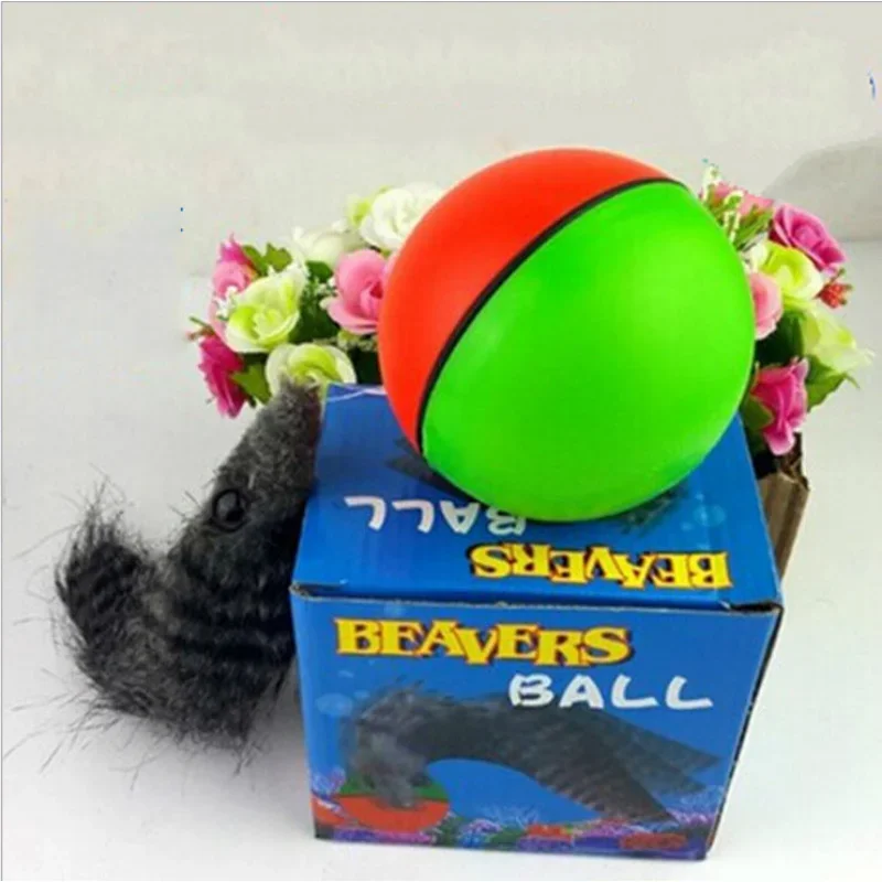 1Pc Cat Toys Beaver Weasel Rolling Motor Ball Toy for Pet Cat Dog Electric Pet Cat Teaser Ball Fun Moving Chaser Color Random