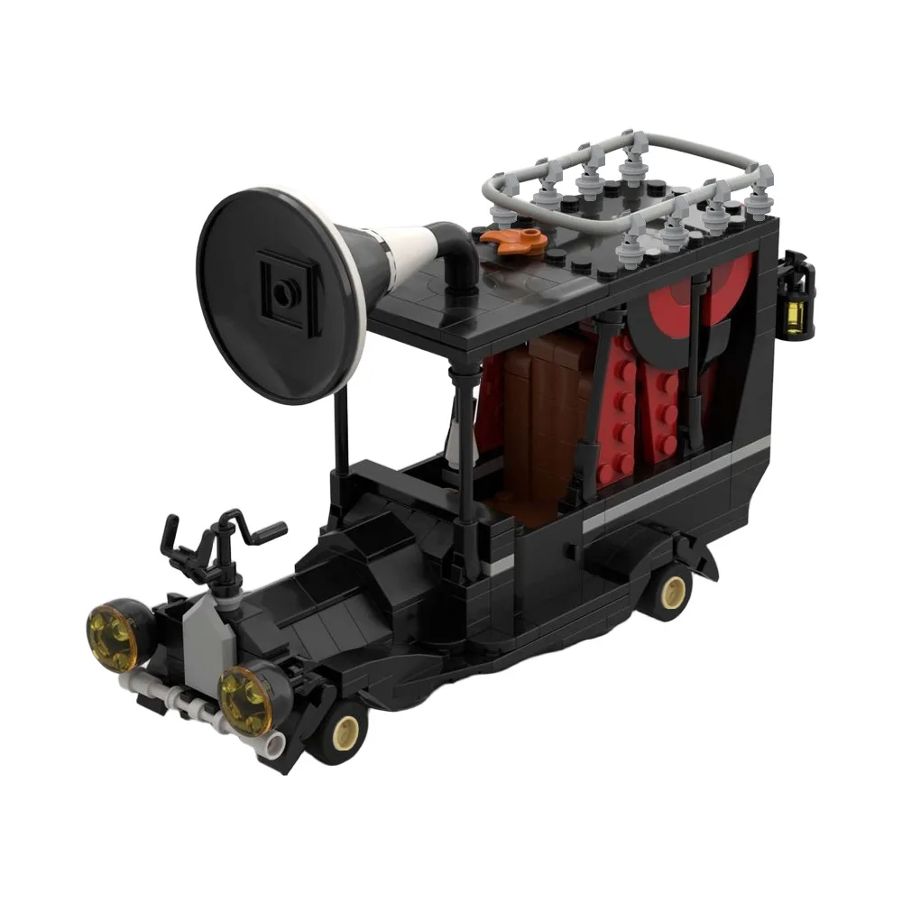 MOC Horror Movie Mayor's Car Model Building Blocks Xmas Nightmare Retro Car Halloween Town Car Bricks Toy Halloween Gift