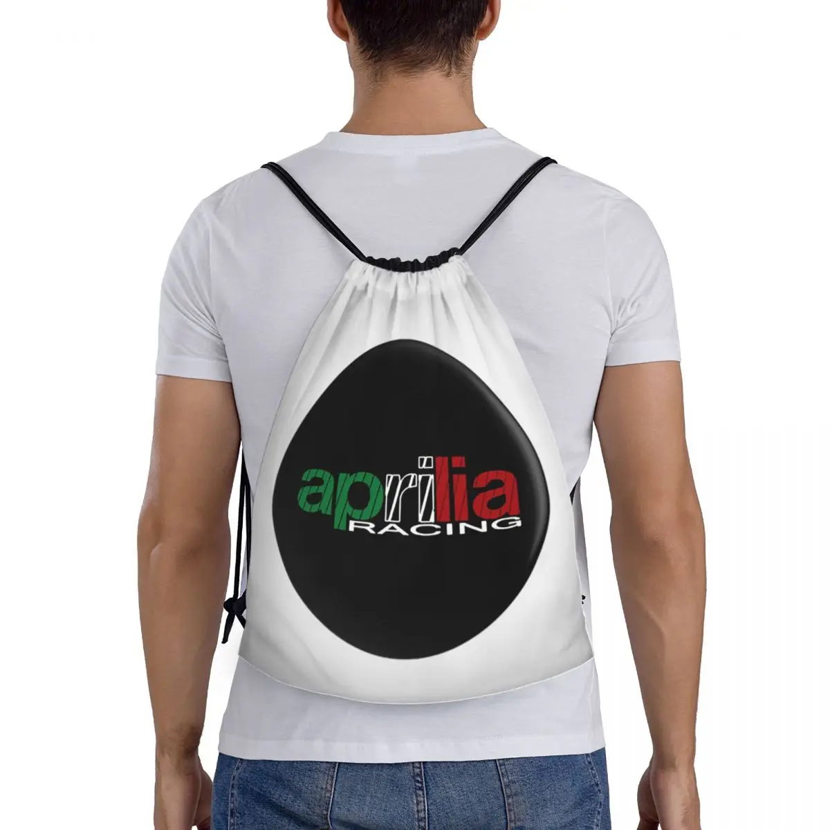 

Aprilia Racing Backpacks Fashion Portable Drawstring Bags Shoes Bag Book Bags For Travel Students