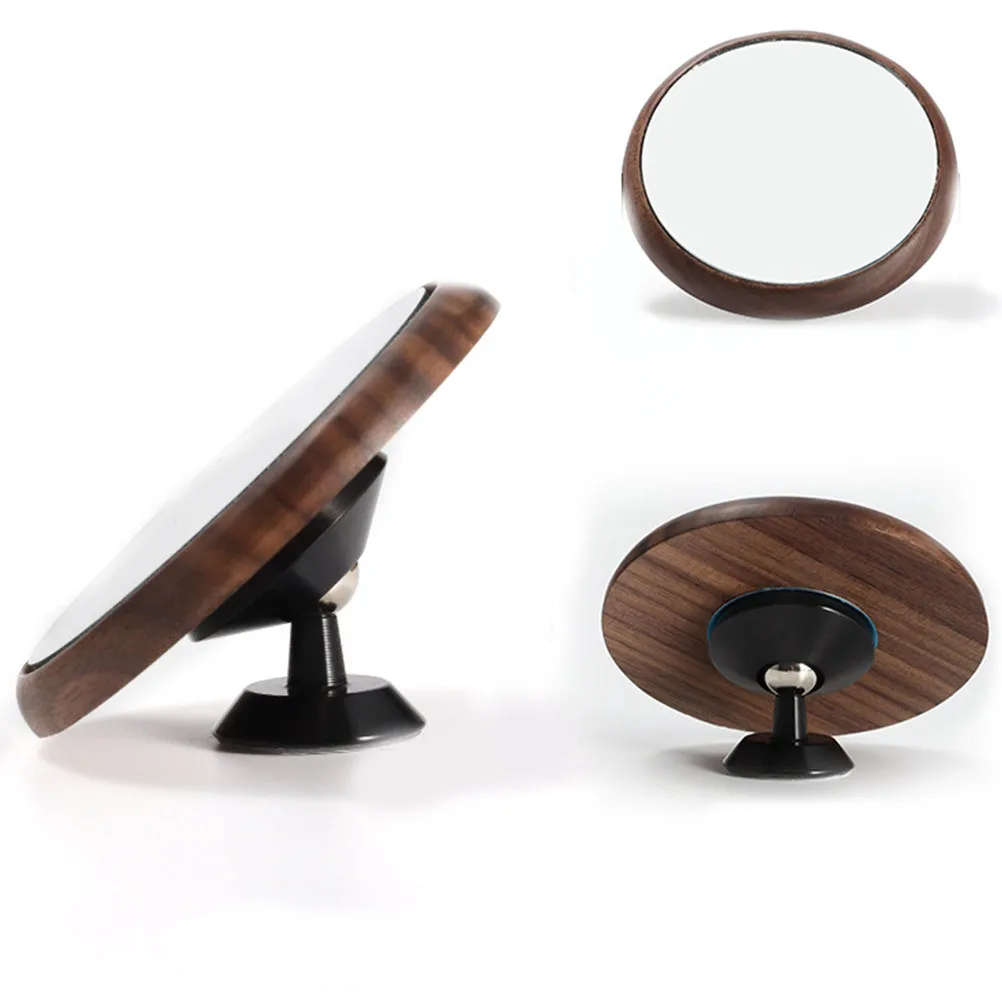 

Coffee Maker Mirror 360-Degree Rotating Hd Viewing Window for Espresso Extraction Observation Walnut Wood Magnetic Brewer