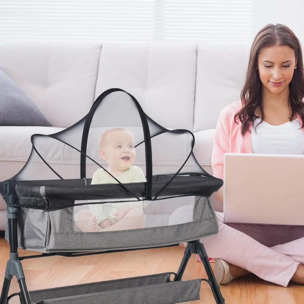 Baby Mosquito Net Tent Breathable Foldable Mosquito Net Folding Crib Cover  Travel Crib/Playpen