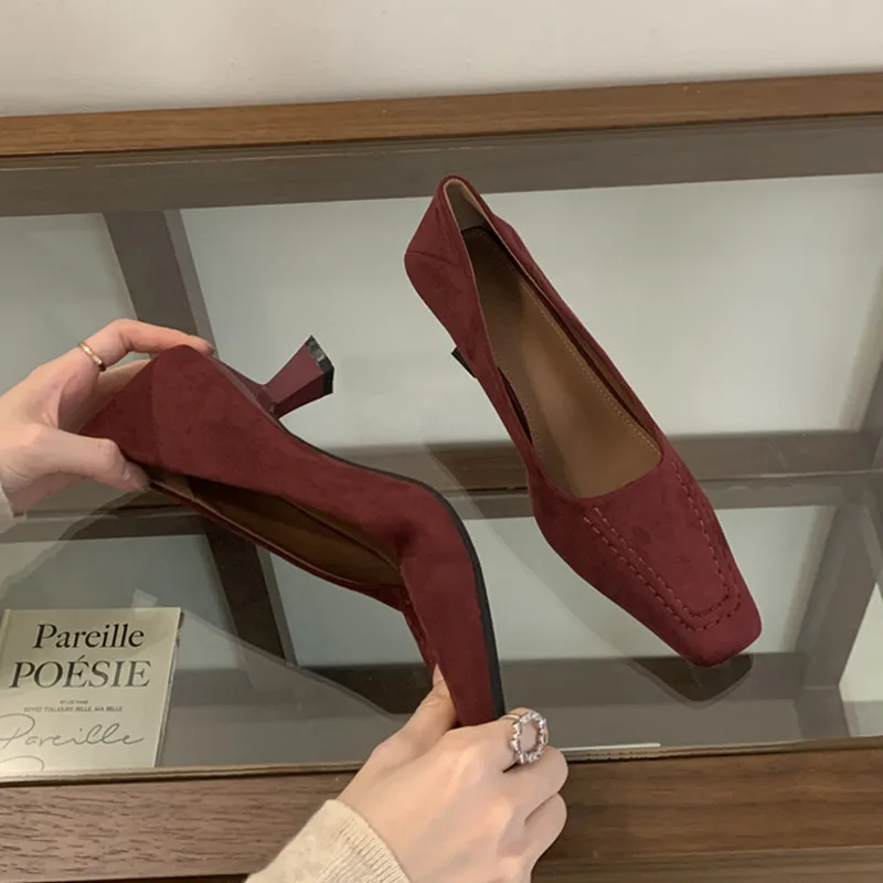 

Bailamos New Brand Women Pumps Shoes Fashhion Shallow Slip On Ladies Elegant Boat Shoes Low Heel Single Shoes Mujer