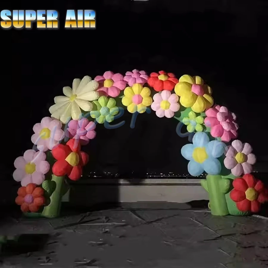 会社装飾用の特注インフレータブルフラワーアーチ（送風機付き）