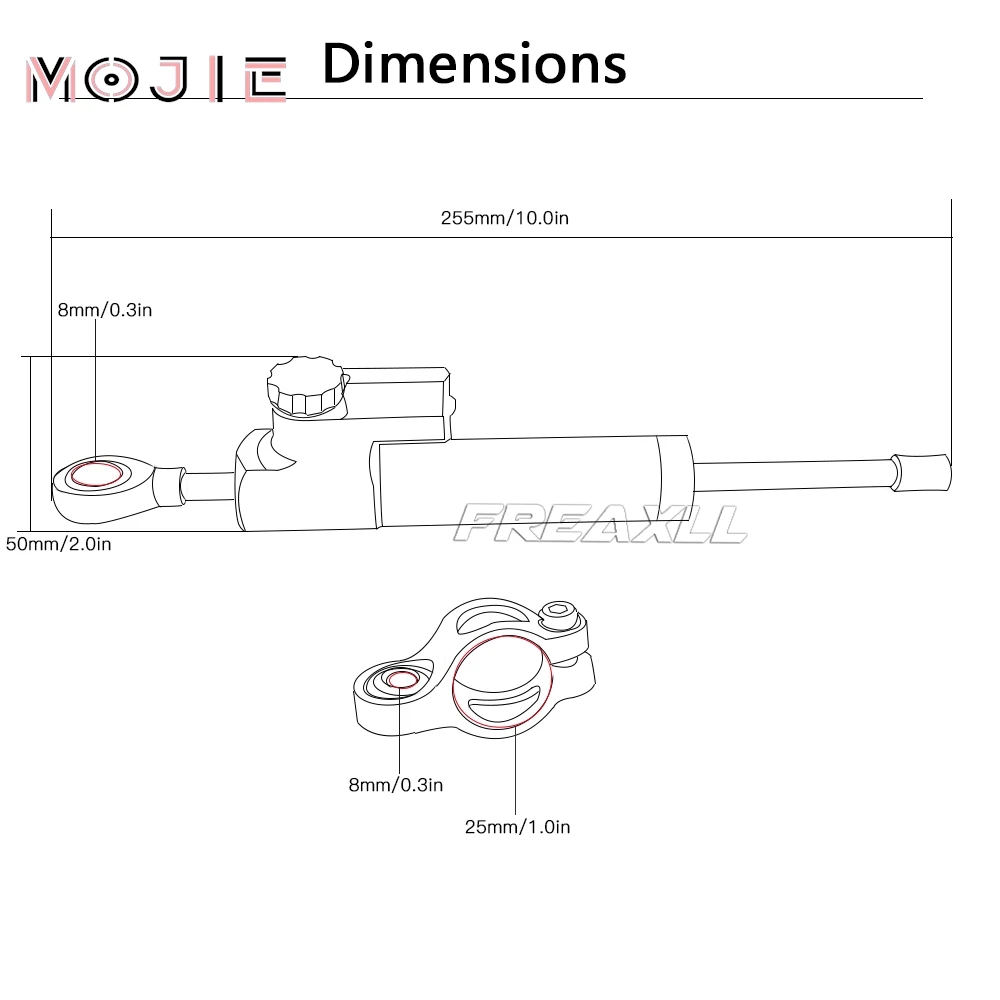 لياماها MT03 MT-03 MT 03 2006-2020 2021 2022 2023 2024 العالمي للدراجات النارية اكسسوارات قابل للتعديل التوجيه المثبط استقرار