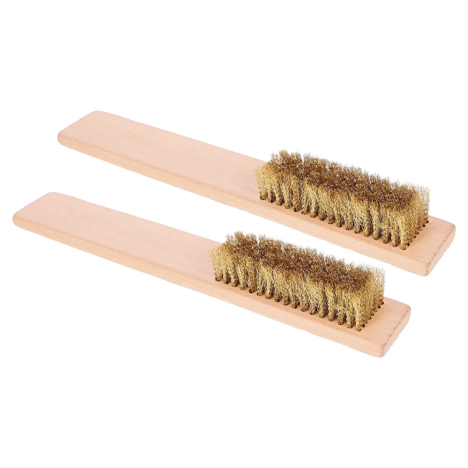 2Pcs Wooden Handle Brush Ski Wax Remover for Snowboard Skateboard Sliding Plate Deep Cleaning Portable Lightweight Easy Carry
