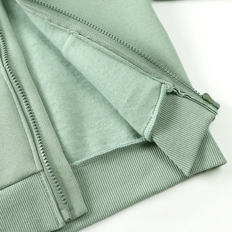 Kinder Fleece-Kapuzenjacke Einfarbig Baumwolle Jungen Mädchen Warme Winterkleidung für Kleinkinder Dicke Oberbekleidung Koreanisches Sweatshirt – Detail 7