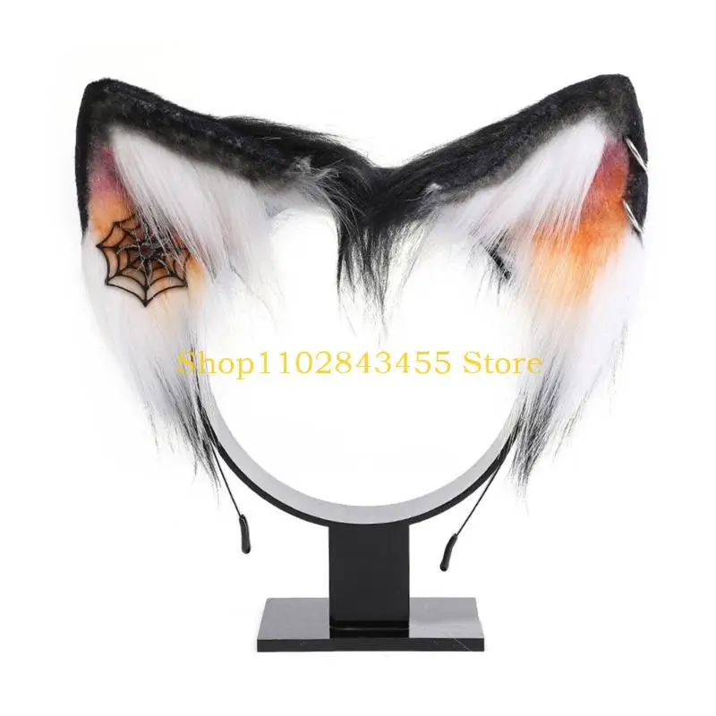 

49MC повязки на голову с кошачьими ушками, повязка для волос, обруч для волос для женщин и девочек, плюшевые аксессуары для