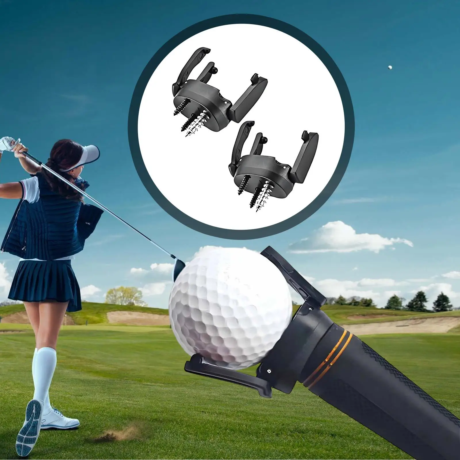

Golf Ball Retriever Foldable Claw Collector Lightweight ABS Metal Tool for Indoor Outdoor Putter Training