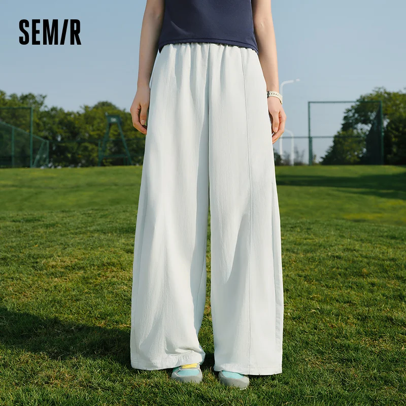 Semir Women Pants UV 2026 Protection Quick Dry Textured Panelled Wide Leg Outdoor Urban Casual Everyday Style Soft