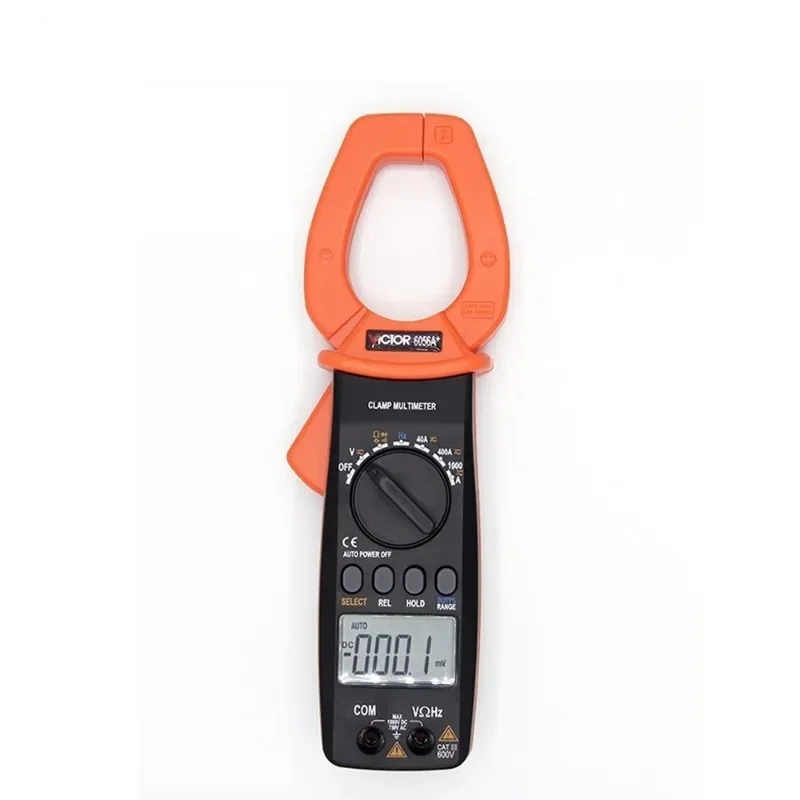 6056A+ Handheld Clamp Digital Multimeter AC/DC Current Voltage True RMS Pliers Ammeter Meter Resistance Frequency Tester