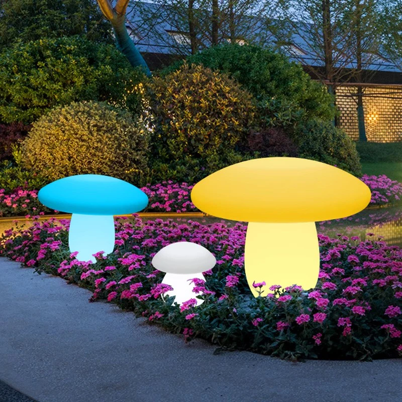 Luminous mushroom lamp lawn solar LED outdoor lighting solar lamp outdoor garden decoration outdoor garden lamp