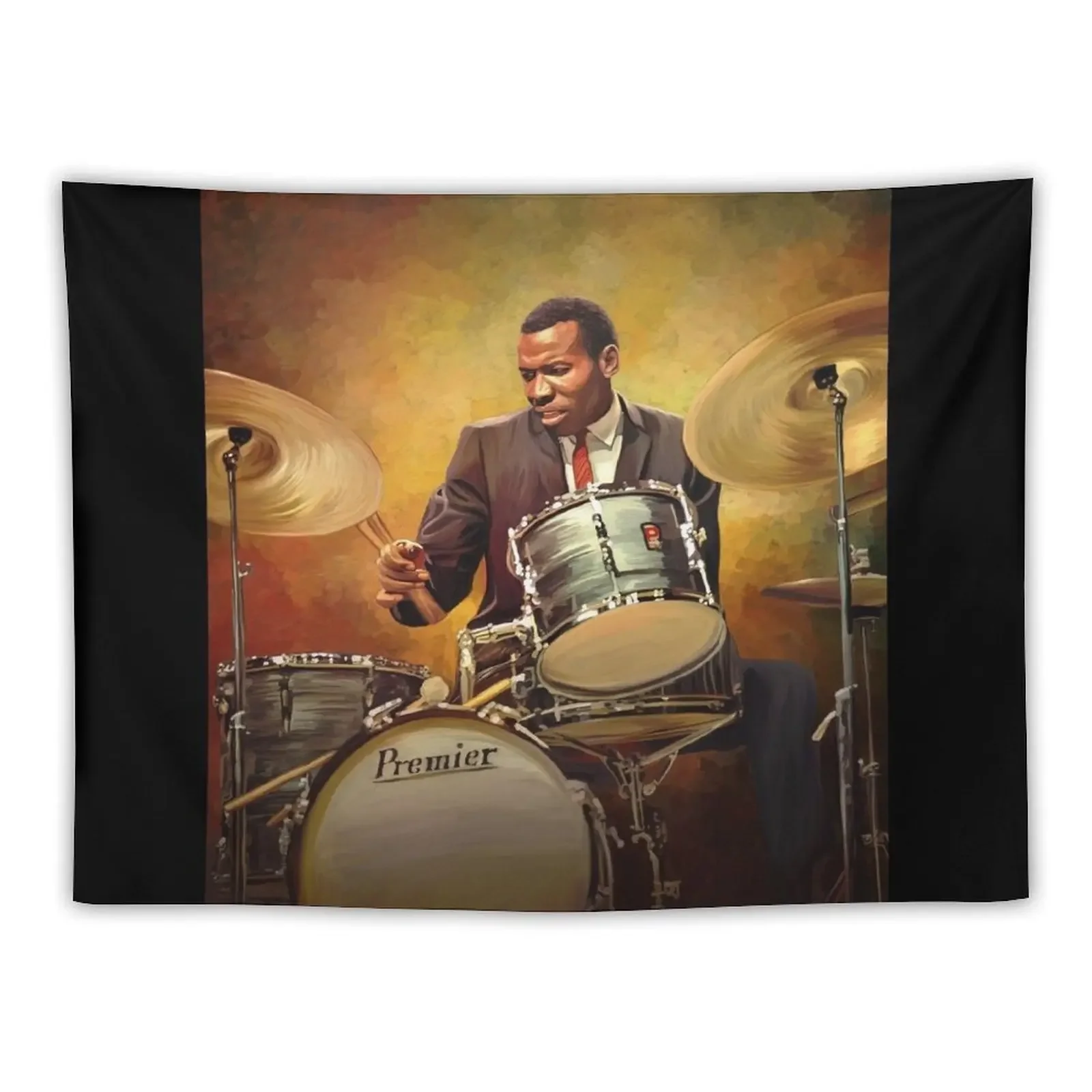 

Honoring Elvin Jones: Great Jazz Drummer Tapestry For Bedroom Home Decorations Home Decoration Hanging Wall Tapestry