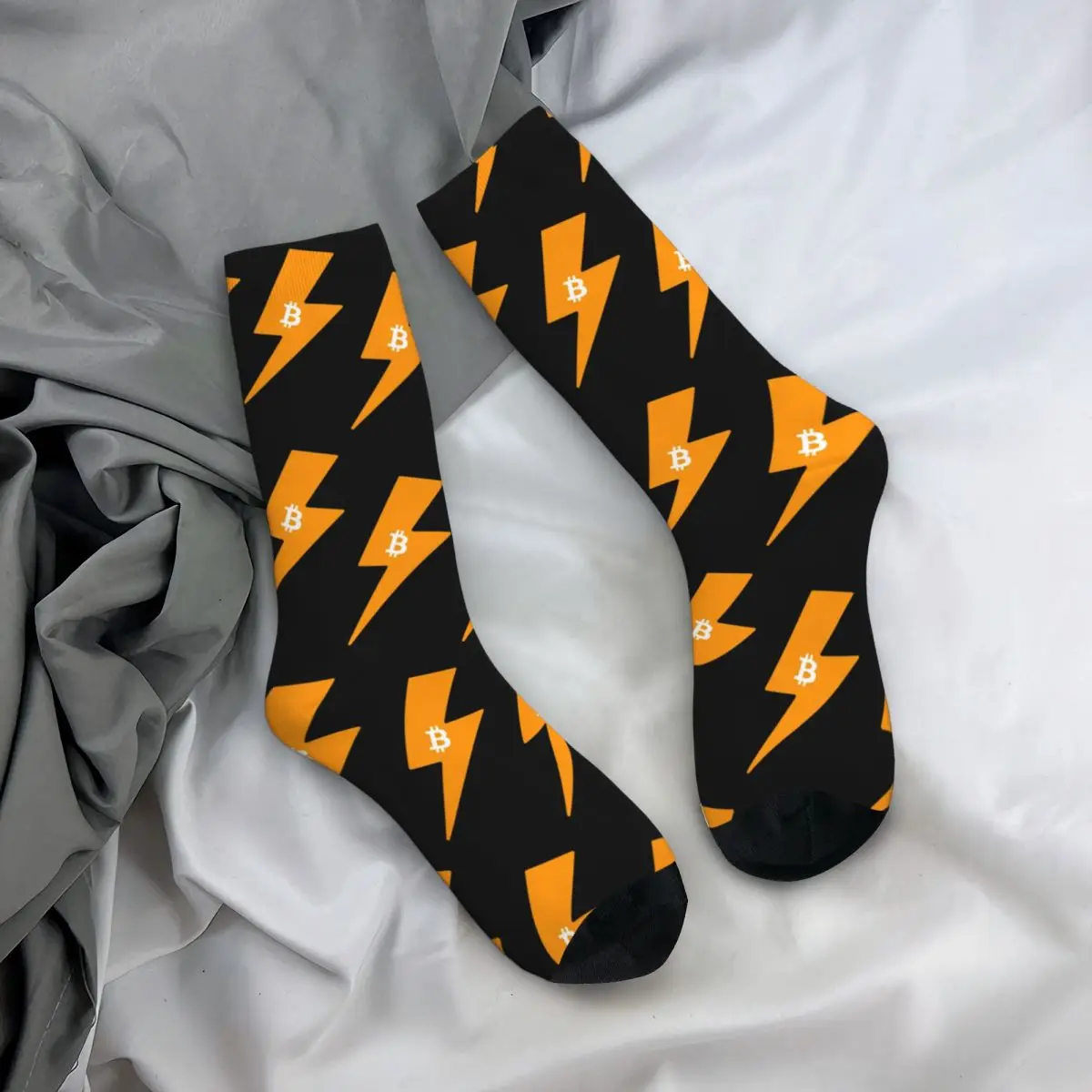 Chaussettes de Haute Qualité pour Homme et Femme, Style Hip Hop, Design Bitcoin, Produit Doux, Vintage, Toutes Saisons