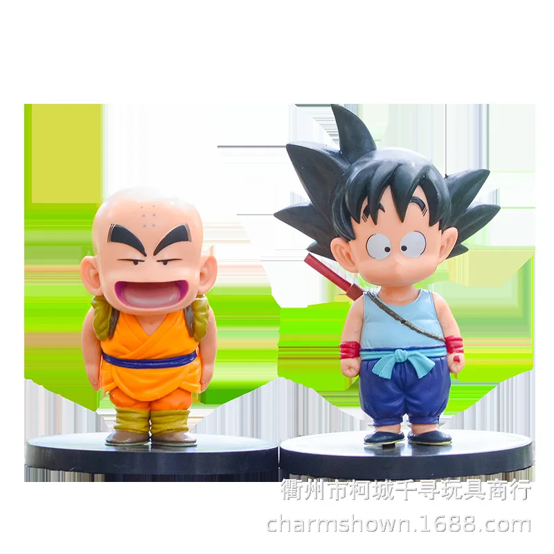 Dragon Ball Figure Son Goku Krillin Anime Figure Kawaii Cute Child Figurine Pvc Statue Doll Collection decorazione giocattoli regalo