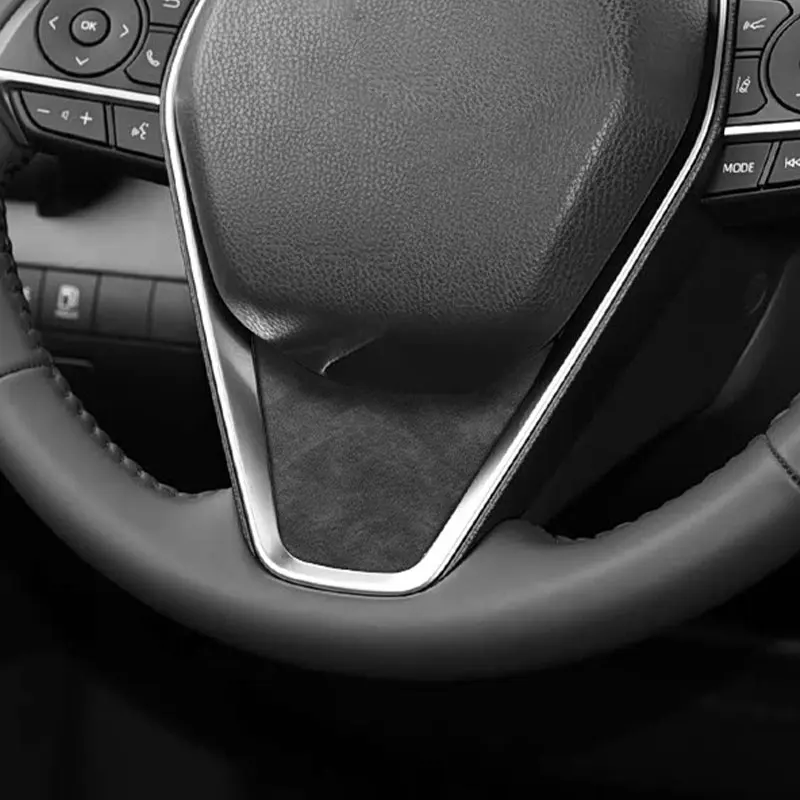 

For Toyota Camry (2018-2024) Steering Wheel Panel Trim Stickers Anti Scratch Made of Alcantara Car Interior Tuning Accessories