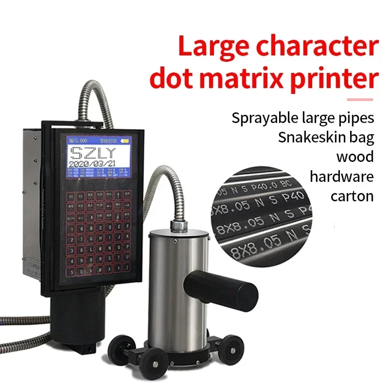 ZM-6000 Handheld Large Character Inkjet Coding Machine Online Printer Batch Code Number Date Plastic Pipe Bottle 20 ~ 60mm