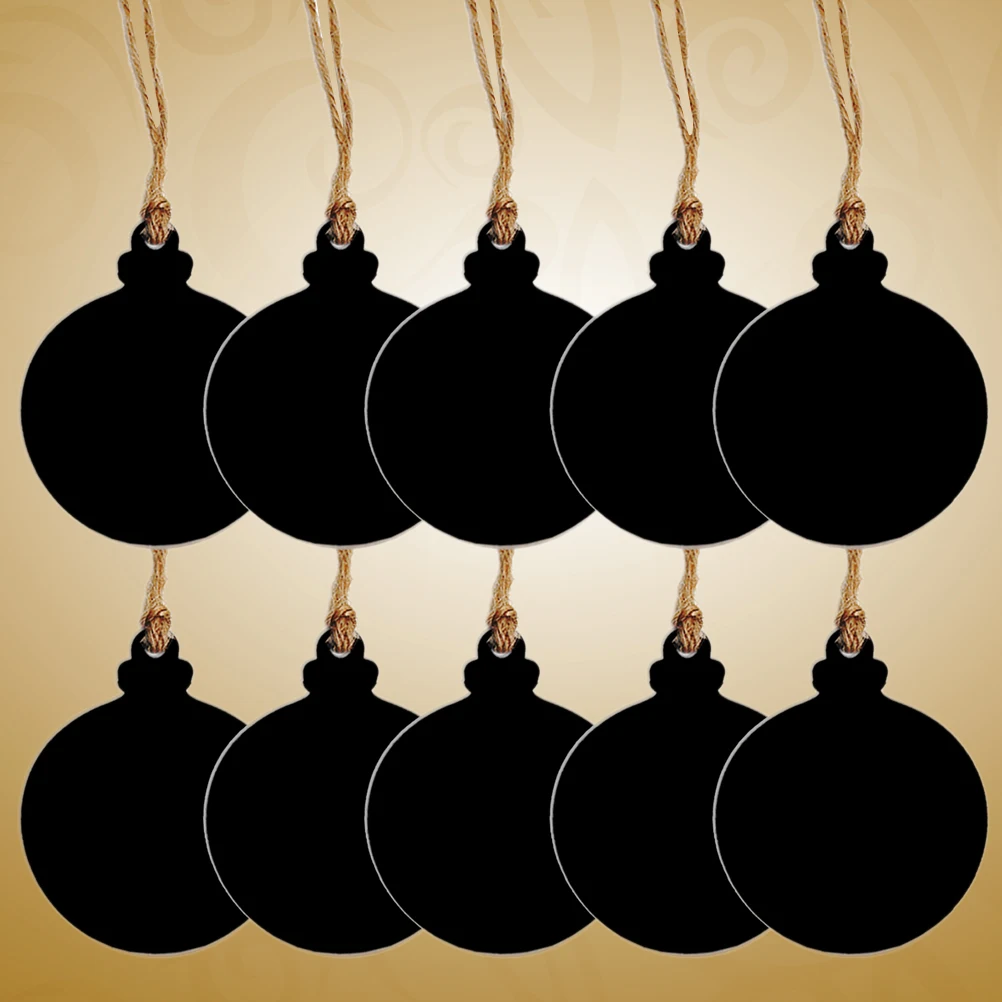 

10pcs Mini Two-Sided Wooden Chalkboard Thick Sturdy With Rope Home Decoration Wedding Party Favors Labeling Hanging Accessories