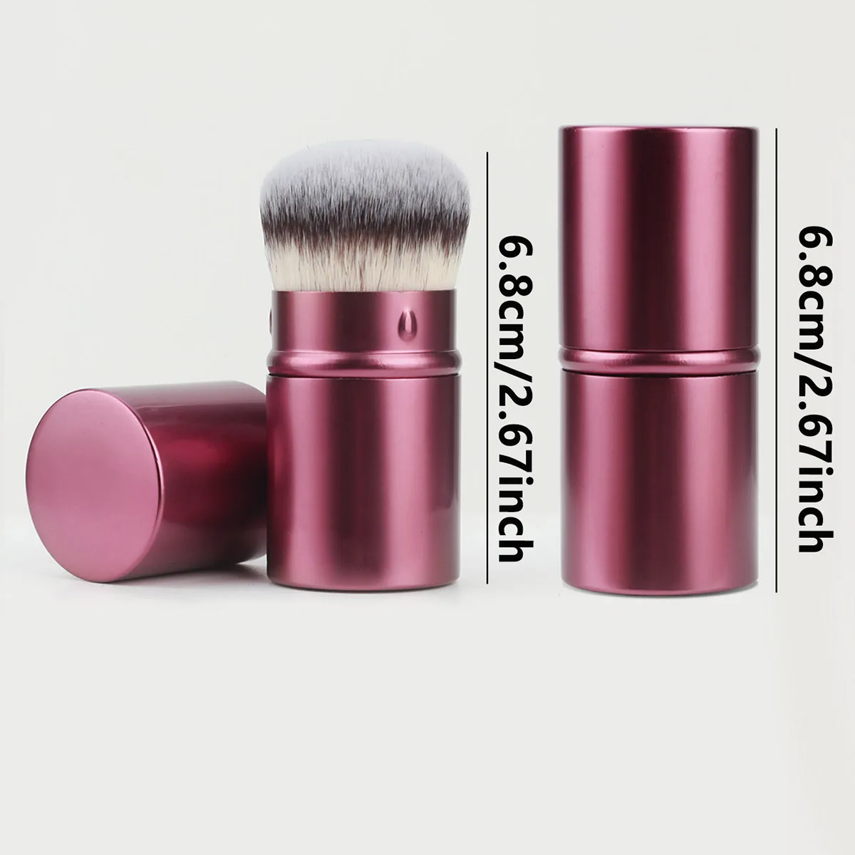 Retractable Kabuki Foundation Brush Travel Portable Multifunctional Makeup Brush For Liquid, Cream And Flawless Powder Cosmetics