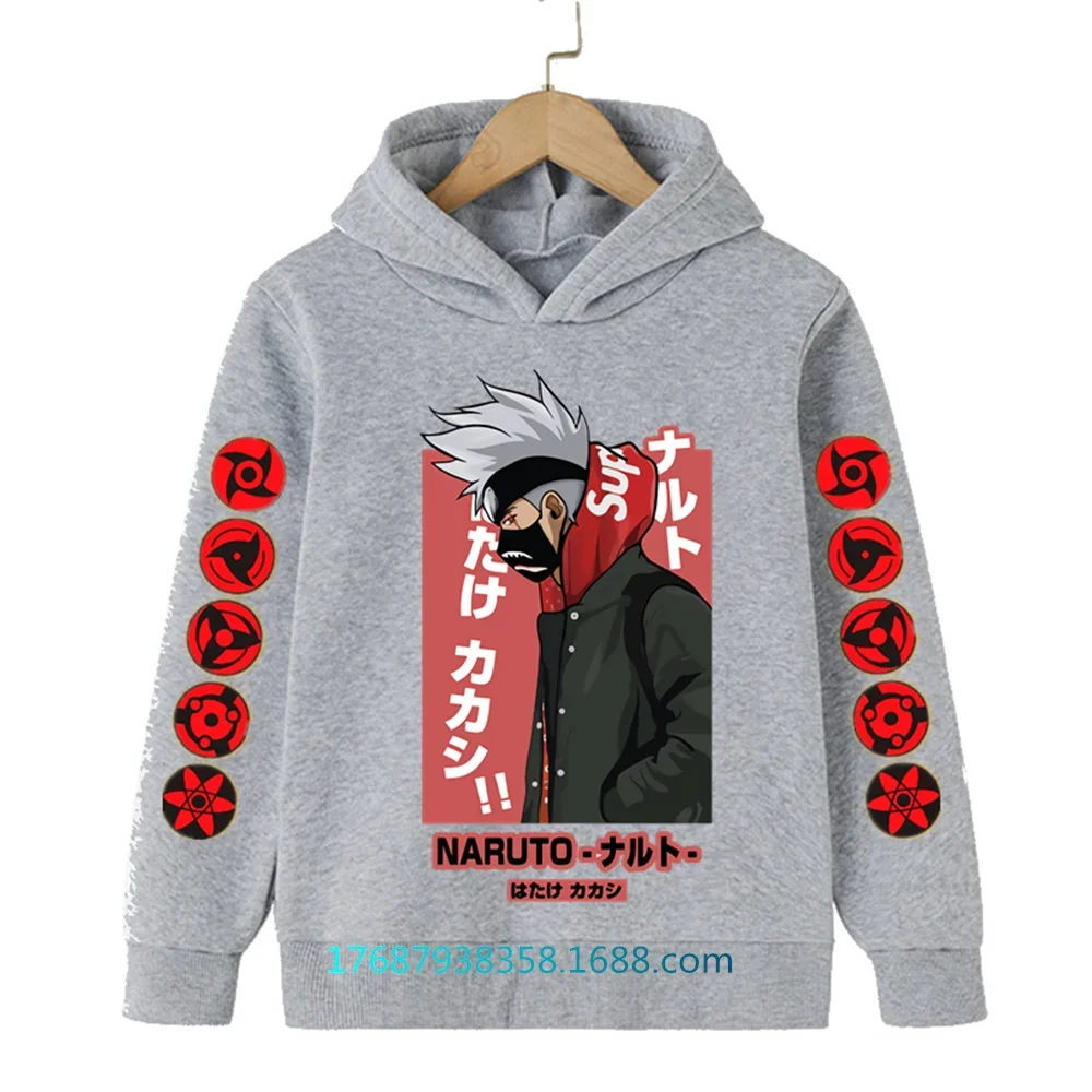 

Boys Anime Naruto Hoodie Kids Kakashi Clothes Baby Tracksuit Girls Clothing Hooded Casual Sweaters spring autumn Hooded