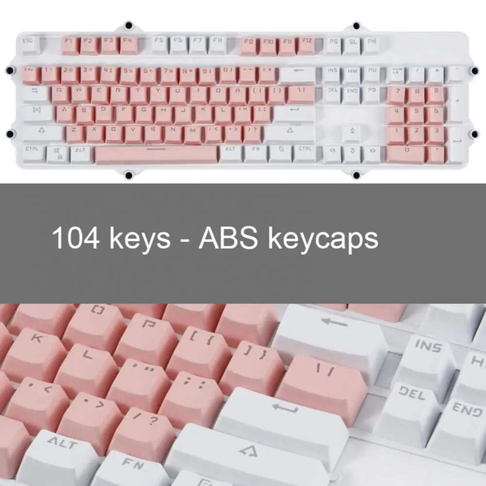 

104/87pcs ABS Universal Mechanical Keyboard Keycaps Ergonomic Blank Keycaps For Cherry MX Keyboard Replacement Backlit Key Cap