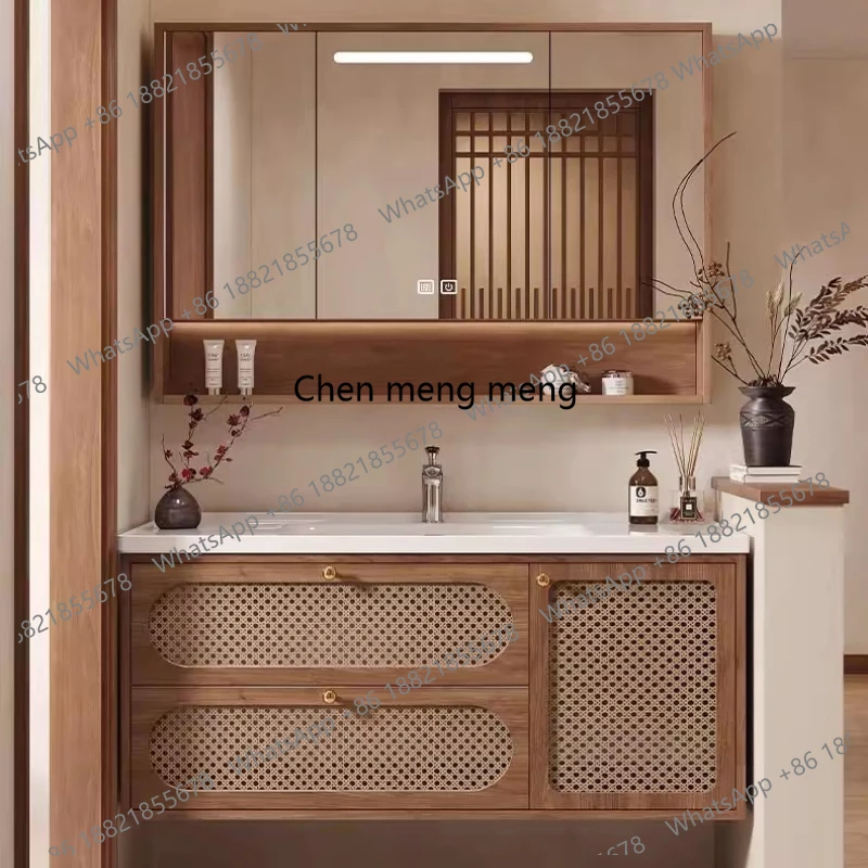 

Drawer Vanity Bathroom Cabinets Complete Sink Shelves Smart Bathroom Cabinets Storage Oak Furniture Armário De Banheiro