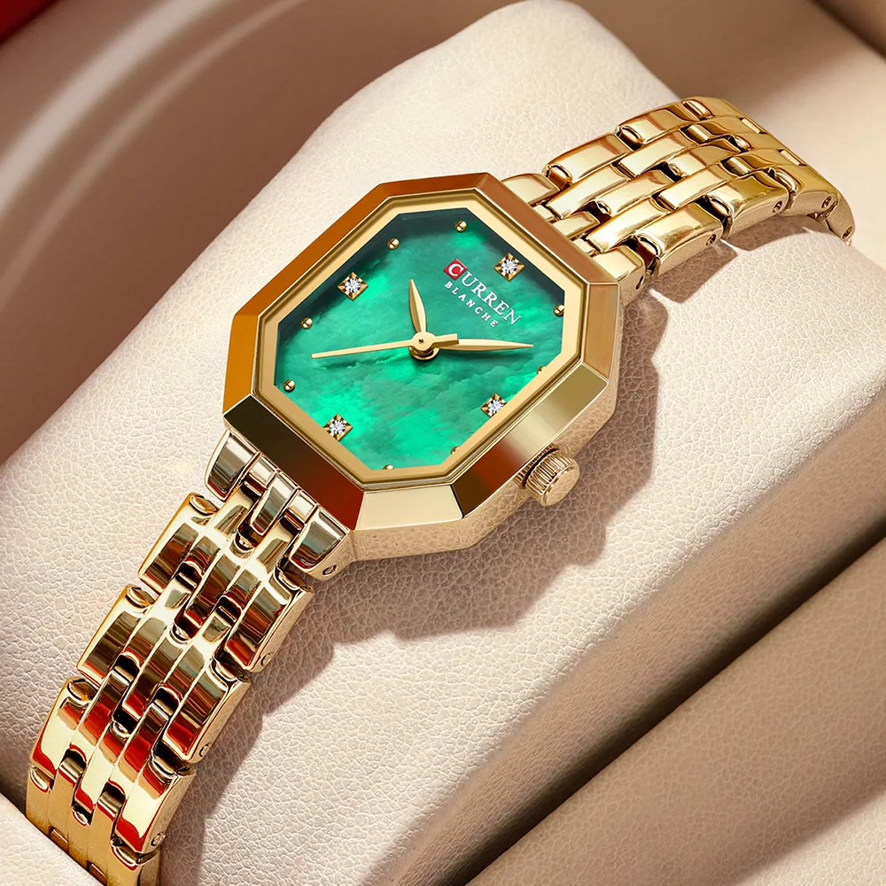 CURREN Elegant Fashion Women's Watches Luxury Brand Original Quartz Watch for Ladies Waterproof Stainless Steel Luminous Date