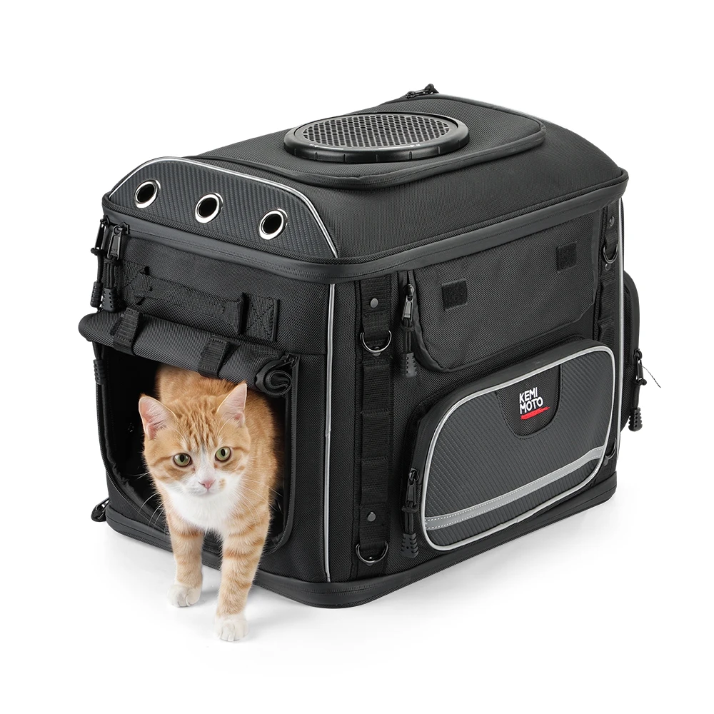 Motorrad-Haustiertaschen Hunde- und Katzen-Transporttasche für Street Glide Road King mit Beifahrersitz oder Gepäckträger Touring Trike Modelle – Detail 21