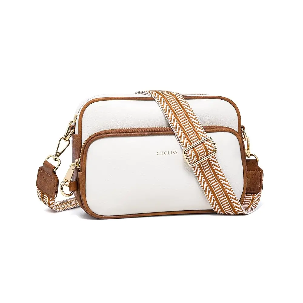 Small Purses for Women, Travel Purses Anti Theft Crossbody Bags for Women, Vegan Leather Adjustable Wide Guitar Strap | Trav