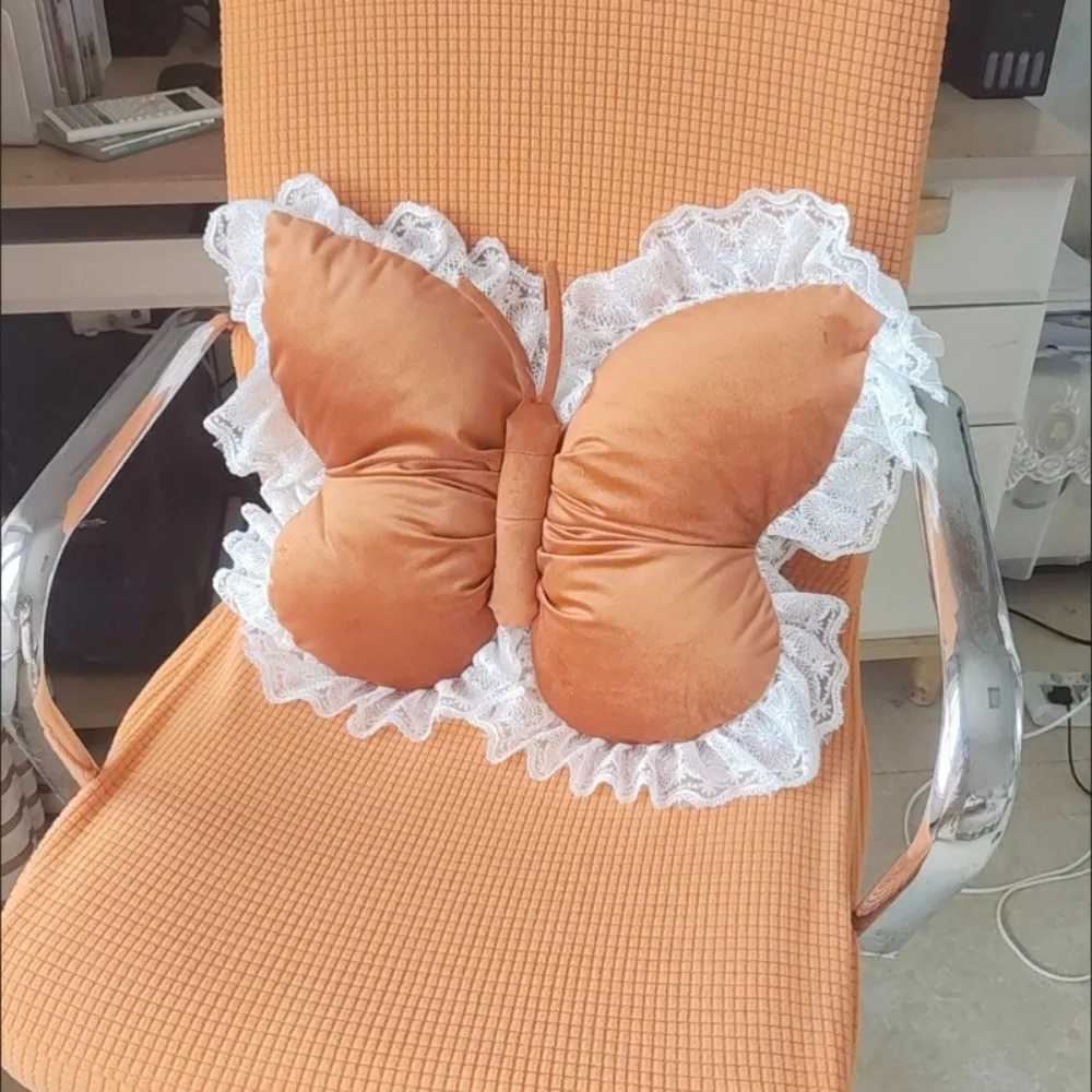 

INS 45*40CM Princess Butterfly Office Pillow Living Room Bow Bedroom Car Sofa Cushion Home New Pillow Room