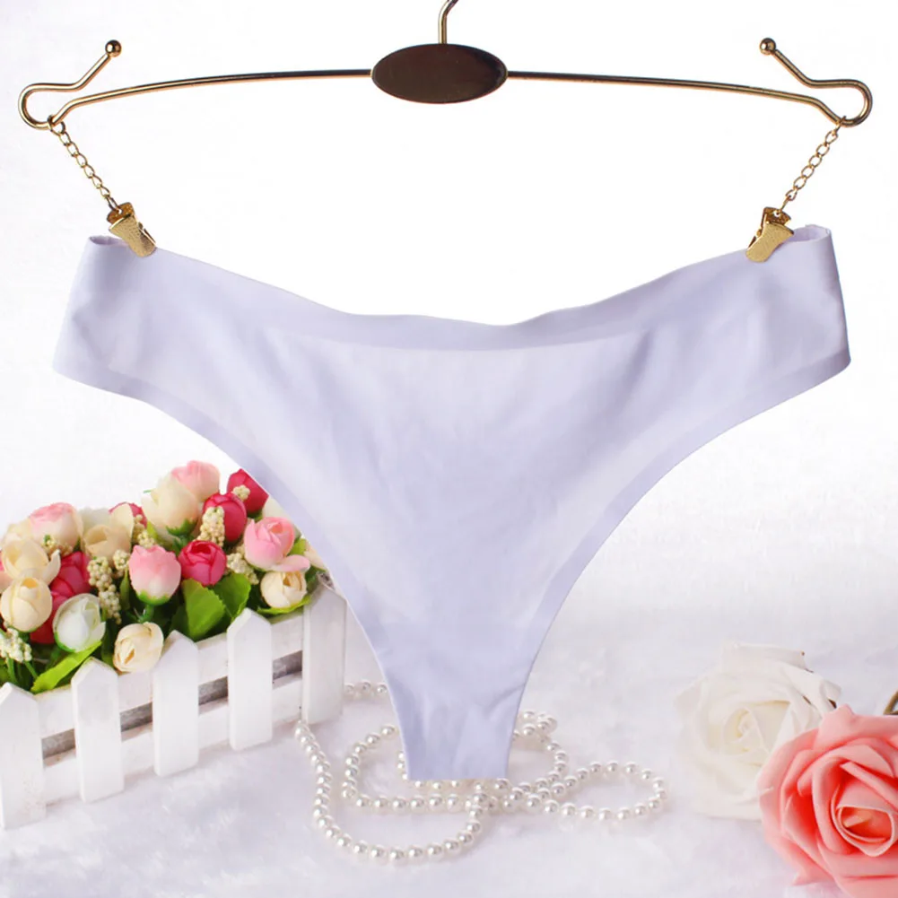 

Women Thongs Thongs Soft Panties T Back Thongs Underwear Female G String Lingerie Low Waist Seamless For Women