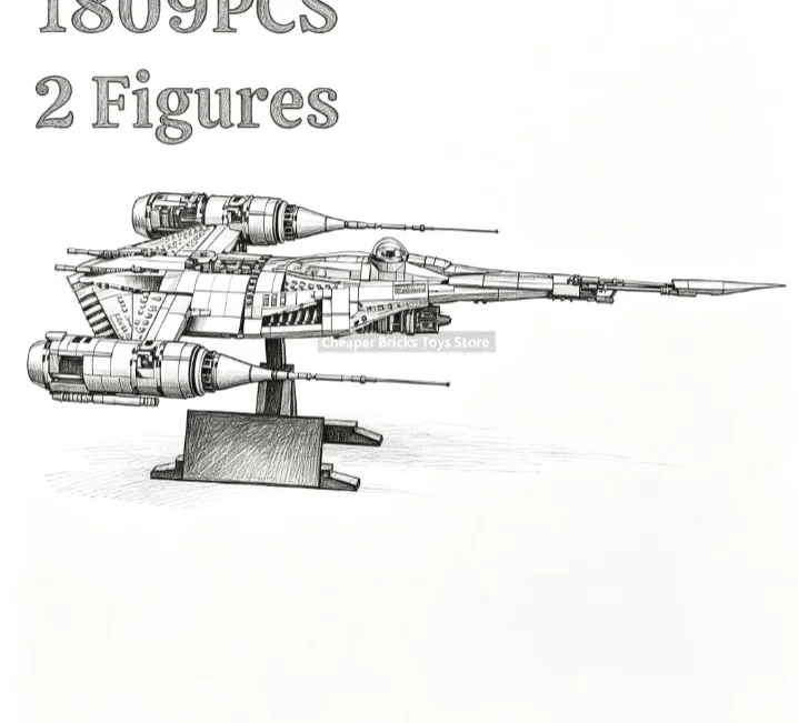Moc 1809 Deep Space Attack Ship War Starfighter Toy Set for Enthusiasts and Home Decor