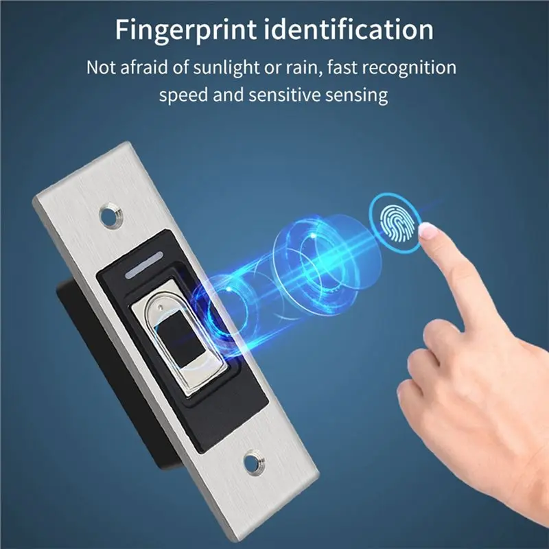 A01E-Metal Fingerprint Access Control Keypad IP68 Waterproof RFID 125Khz Embedded Design Reader Security Door Opener