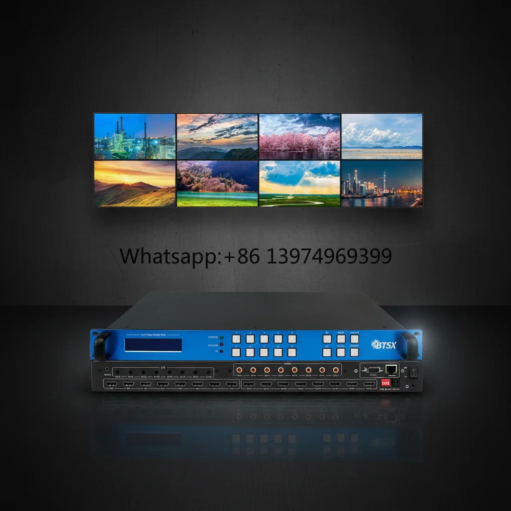 4K 60Hz HDMI Matrix 8 in 8 Out for Media Center, Audio Stripping, EDID Select & 1U Rack Mount