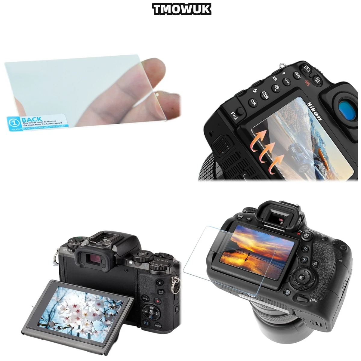 

For Nikon D7500 Anti-Glare Privacy Protector - 9H Tempered Glass Screen Shield With Blue Light Reduction