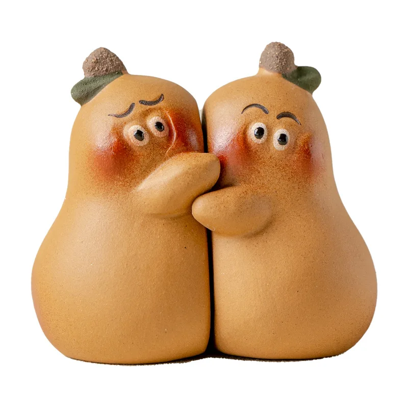 

Purple sand pear-shaped tea pet ornament, ceramic tea table ornament