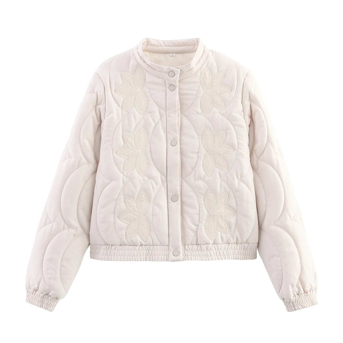 Jaqueta de aodão casual estilo f versátil colete de aodão bordado primavera outono moda outerwear confortável resp...