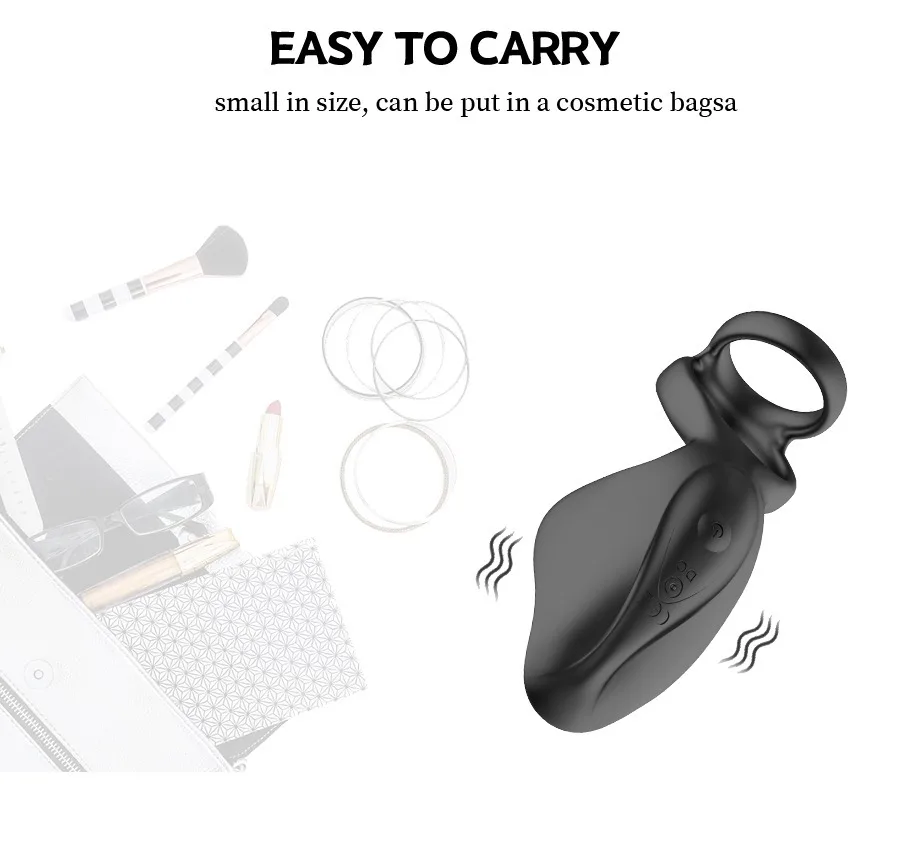 Silicone vibrating penis ring for couples to share sexual toys prolonging sexual intercourse time vibrator for adult sexual toys