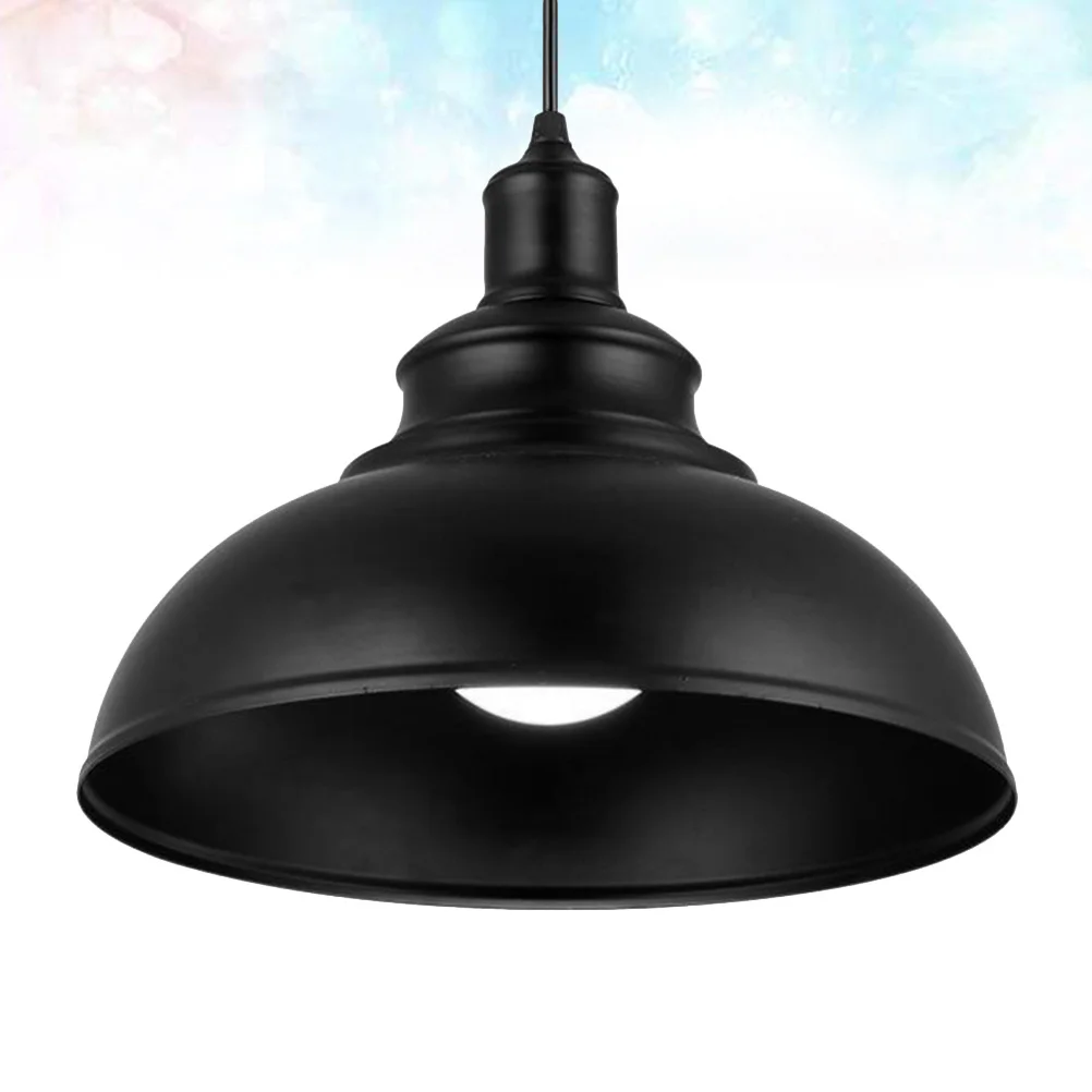 

1Pcs Vintage Iron Art Industrial Style Ceiling Lamp Black 30cm Retro Single Head Chandelier for Bar Restaurant Hotel Lighting