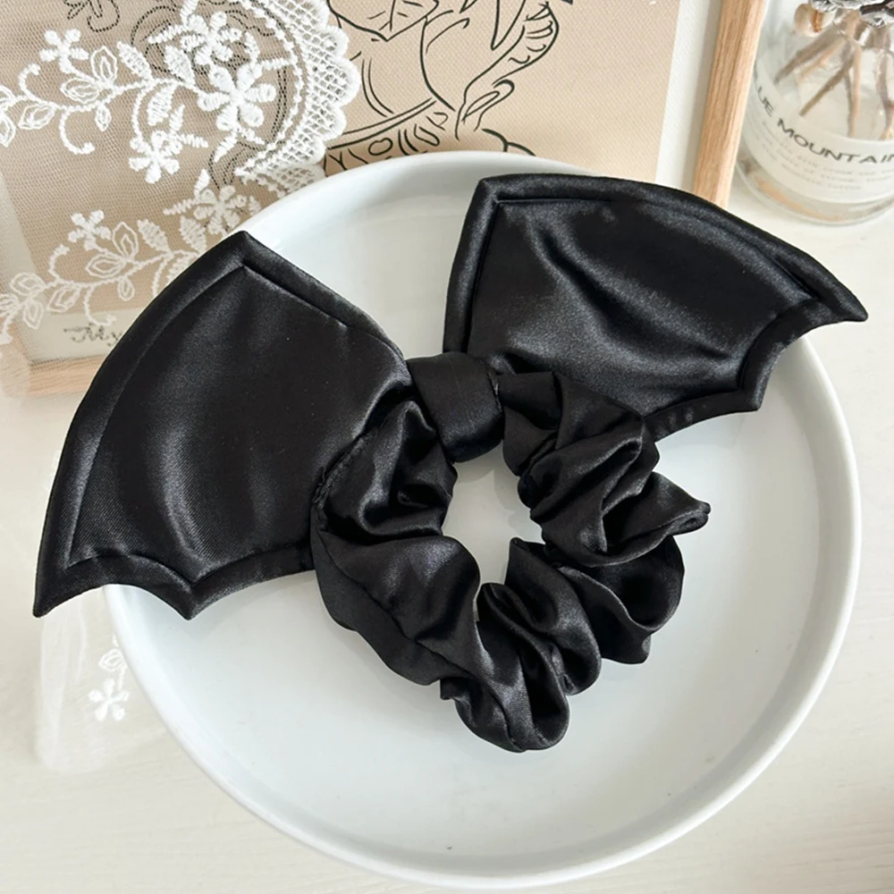 Spider Bat Antlers Pumpkin Charms Hair Scrunchies Halloween Ponytail Holder Hair Ties For Women Girls Christmas Party Headwear image 4