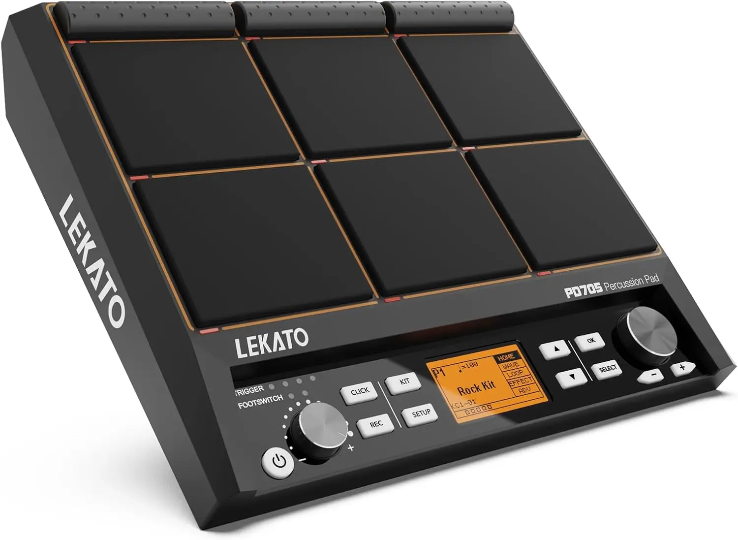 

Percussion Sample Pad, Electric Drum Pad with 9 Velocity-Sensitive Drum Pad, 600+ Sounds, Electronic Drum Set Pad Multipa