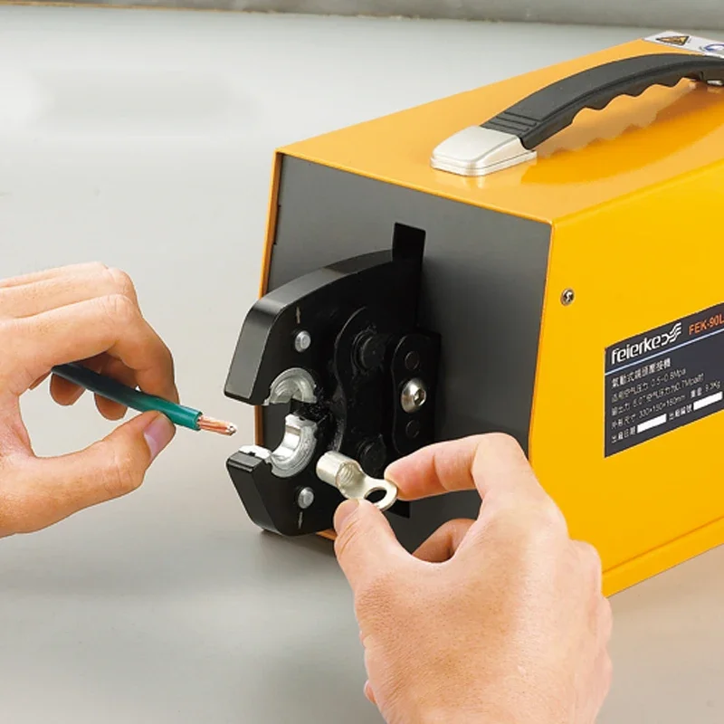 Tipo pneumático terminal máquina de friso 6 ~ 95mm2 ar crimper morrer conjunto terminais de ar cabo fio crimpagem ferramentas