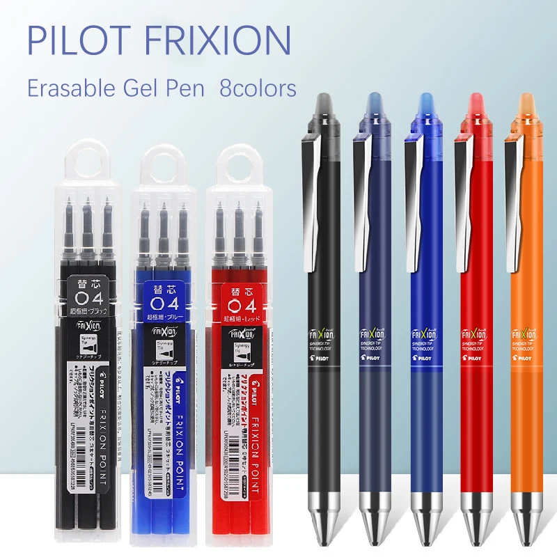 

PILOT FriXion Erasable Gel Pen Fine Point LFPK-25S4 Refills 0.4mm Many Colors School & Office Stationery