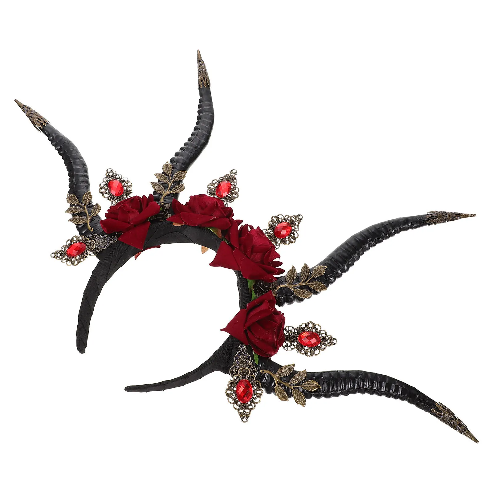ハロウィン悪魔ヘッドバンドシックなパーティーヘアフープフェスティバル結婚式婚約コスチュームアクセサリー大人子供ヘアデコレーション