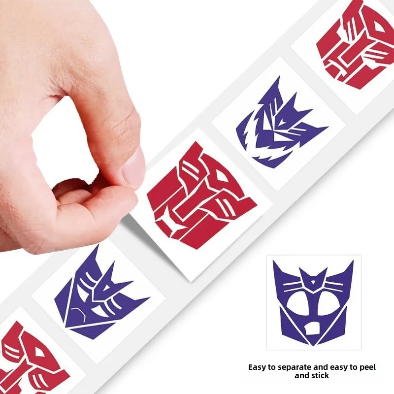 500pcs Hasbro Transformers Anime Sticker Diy Stickers Seal Label Decorative Cartoon Kids Party Candy Stickers Rolls Stickers Toy