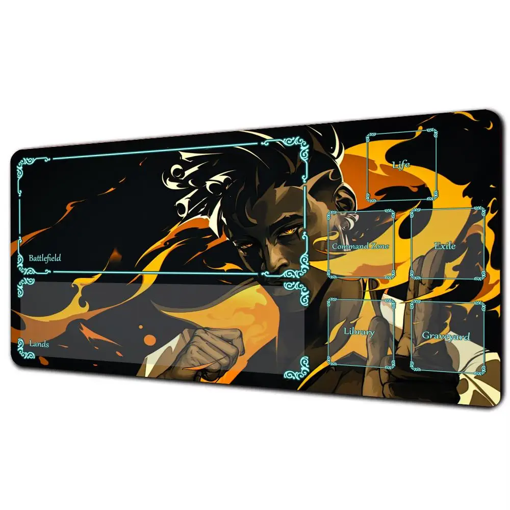 سجادة ألعاب بطاقة Playmat سحرية جديدة مع موضوع شخصية شجاعة للمنطقة، سجادة لعب mtg، سجادة ألعاب، سجادة لعب كوماندر باتل #2